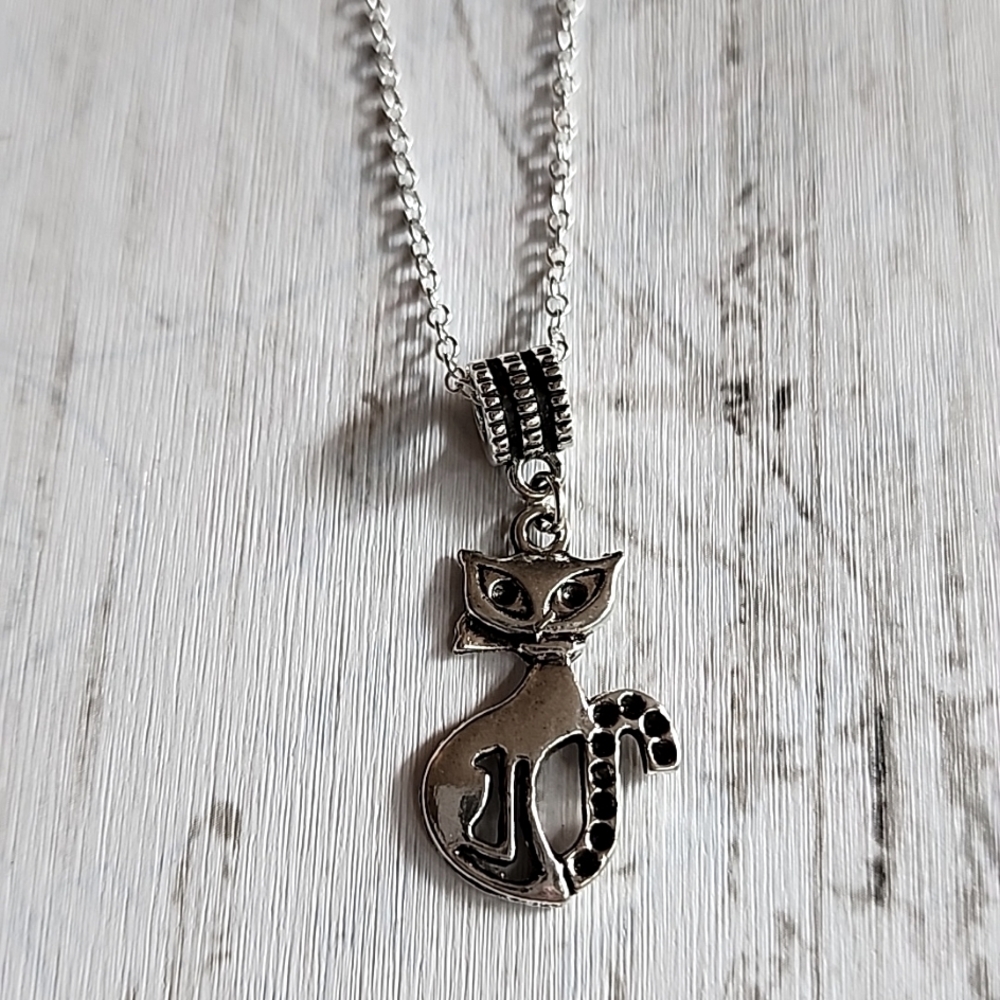 CAT pendant charm necklace 925S Chain 18inches NYG